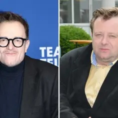 Olaf Lubaszenko w dwóch odsłonach, przypominając o jego kultowych rolach w polskich filmach.