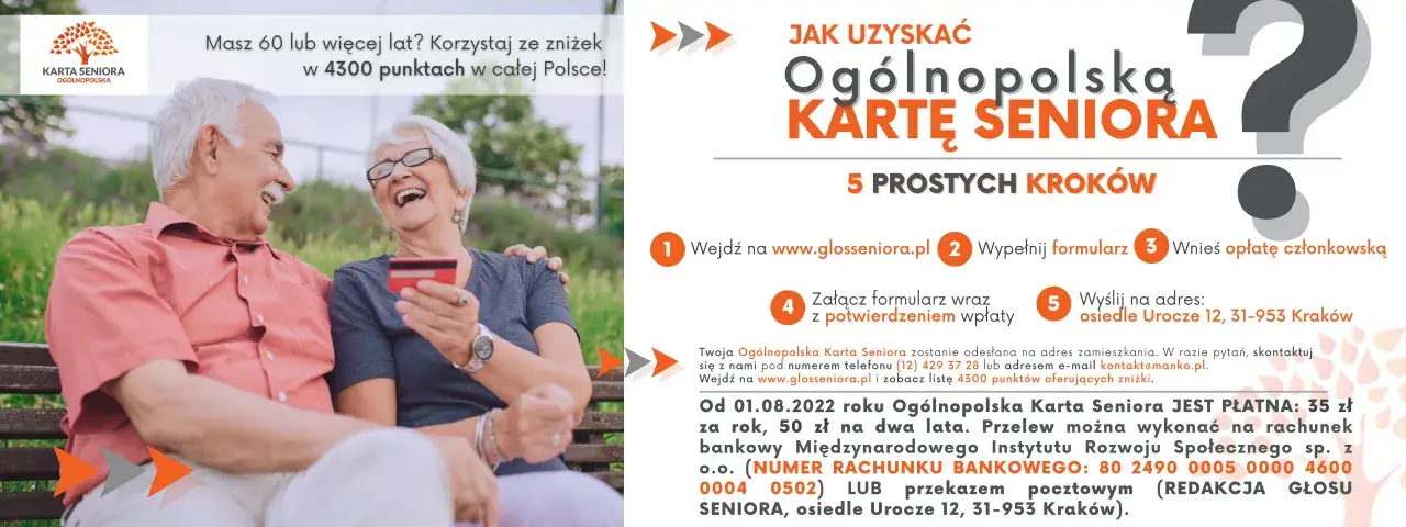 Szczęśliwi seniorzy z kartą seniora Warszawa. Dowiedz się, jak uzyskać Ogólnopolską Kartę Seniora i korzystać ze zniżek.