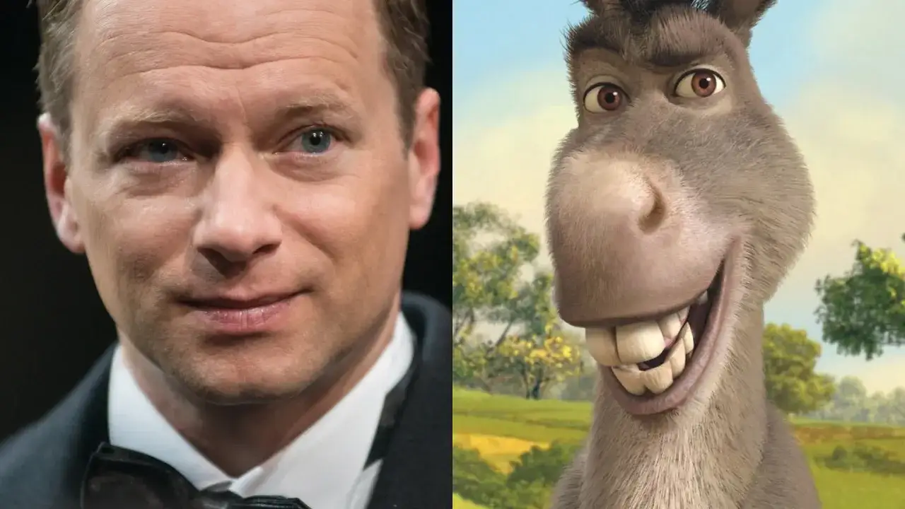 Maciej Stuhr i Osioł z Shreka, bohaterowie wielu filmów.