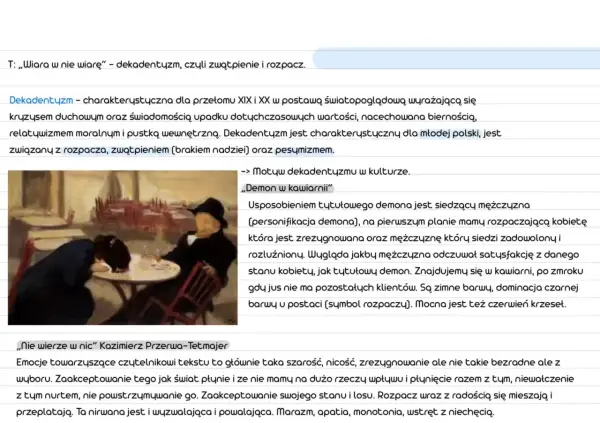 Dekadencja w poezji - cechy, motywy i polscy autorzy